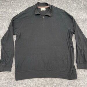 The Normal Brand Sweater Mens 2XLT Black Stretch Long Sleeve Mock Neck 1/4 Zip